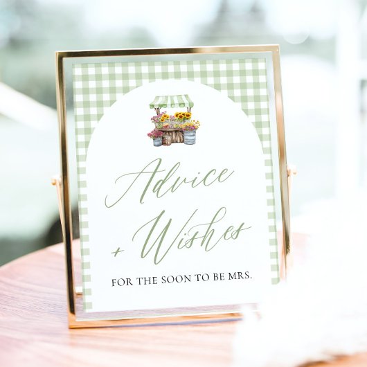 Groen Verse Markt Advies en Wensen Bord Poster