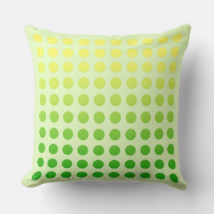 Groen vervaagde polkadot ontwerp kussen 2