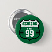 Groen Vervaardigd Senioren Wegbord Ronde Button 5,7 Cm (Voorkant /achterkant)