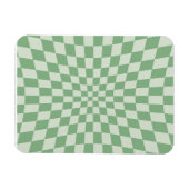 groen vervormd dambordpatroon magneet (Horizontaal)
