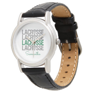 Groen vervormd lacrossewoord horloge