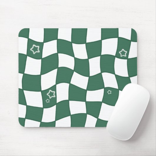 Groen Vervormd Ontwerp Muismat (Met muis)