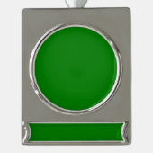 Groen Verzilverd Banner Ornament (Voorkant)