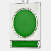 Groen Verzilverd Banner Ornament (Links)