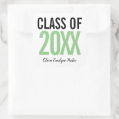 Groen Vet Aangepast Afstuderen elk jaar Vierkante Sticker (Tas)