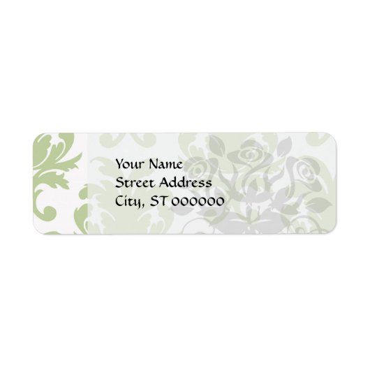 groen vet groot demaspatroon etiket (Voorkant)