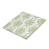 groen vet groot demaspatroon tegeltje (Zijkant)