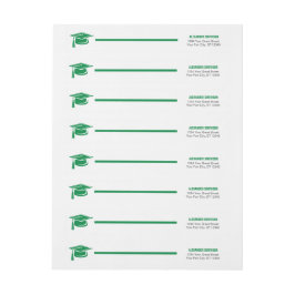 Groen Vet Pet Afstuderen Omslag rond etiket