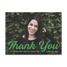 Groen | Vet script foto Afstuderen Dank u