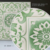 Groen Victoriaans Backsplash Repro Art Nouveau Tegeltje