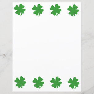 Groen vier blad klaver papier blad