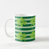 Groen vierbladige klaver St. Patrick's Day-patroon Koffiemok (Links)