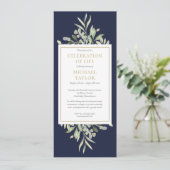 Groen Viering van het Leven Begrafenisdienst Kaart (Staand voorkant)