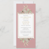 Groen Viering van het Leven Uitvaartdienst Invi Kaart (Voorkant)