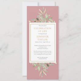 Groen Viering van het Leven Uitvaartdienst Invi Kaart