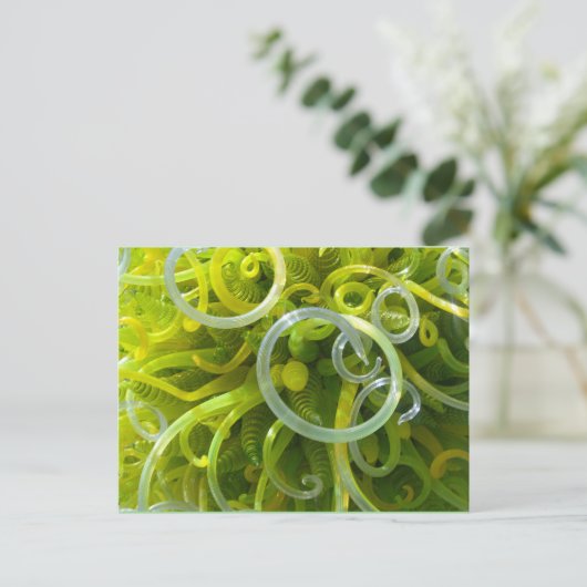 Groen vierkant Briefkaart (Staand voorkant)