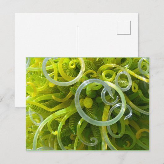 Groen vierkant Briefkaart (Voorkant / Achterkant)