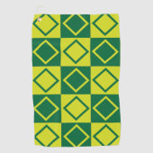 Groen vierkant Diamond Geometric Decorative Golfhanddoek (Voorkant)