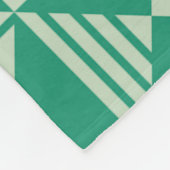 Groen Vierkant Driehoek Geometrische Art Deco Patr Fleece Deken (Hoek)