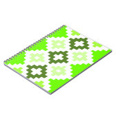 Groen vierkant kantelpatroon notitieboek (Linkerzijde)