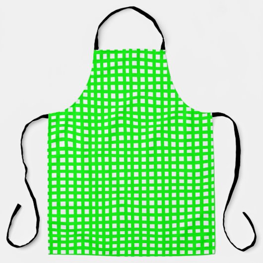 Groen vierkant netrooster schort (Voorkant)