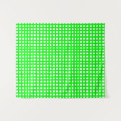 Groen vierkant netrooster wandkleed (Voorkant (horizontaal))