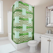 Groen vierkant schoengordijn douchegordijn (In situ)