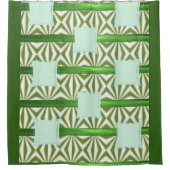 Groen vierkant schoengordijn douchegordijn (Voorkant)