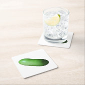 Groen vierkant (wintermeloen) kartonnen onderzetters (Insitu)