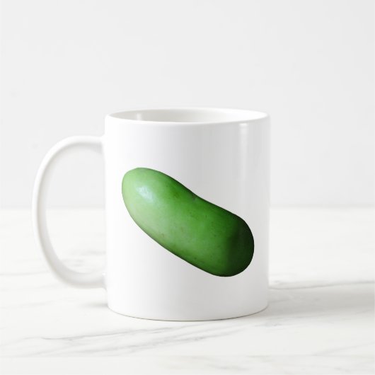 Groen vierkant (wintermeloen) koffiemok (Links)