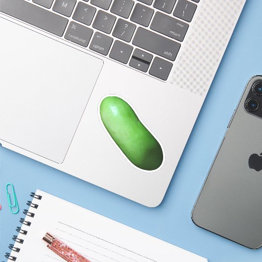 Groen vierkant (wintermeloen) sticker (Laptop met iPhone)