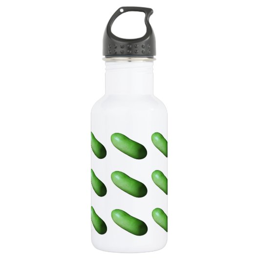 Groen vierkant (wintermeloen) waterfles  (Voorkant)
