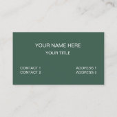 Groen vierkantjes geometrisch visitekaartje (Achterkant)