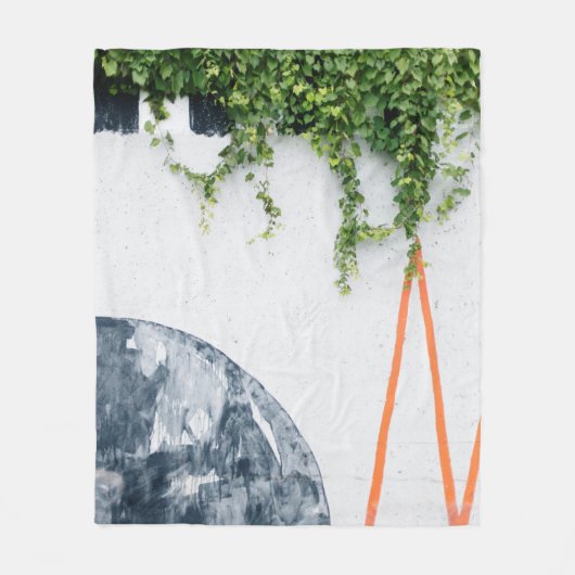 GROEN VINES OP DE WALL FLEECE DEKEN (Voorkant)
