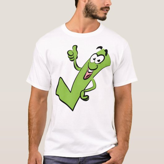 Groen vinkje aanvinken t-shirt (Voorkant)