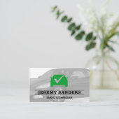 Groen vinkje | Auto-services | Auto Visitekaartje (Staand voorkant)