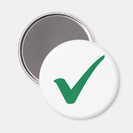 Groen vinkje magneet (Voorkant / Achterkant)