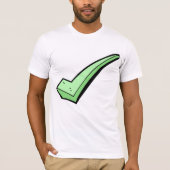 Groen vinkje Mannen T-shirt (Voorkant)