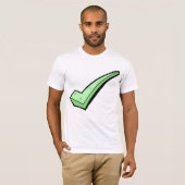 Groen vinkje Mannen T-shirt (Voorkant volledig)