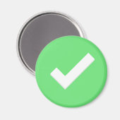 Groen Vinkje Schrijf Symbool Magneet (Voorkant / Achterkant)