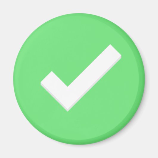 Groen Vinkje Schrijf Symbool Magneet (Voorkant)