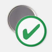 Groen Vinkje Schrijf Symbool Magneet (Voorkant / Achterkant)