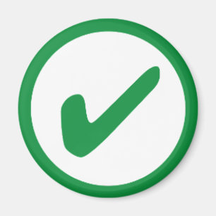 Groen Vinkje Schrijf Symbool Magneet