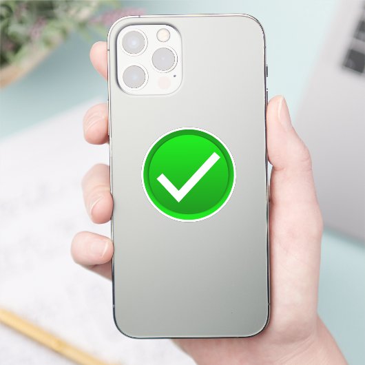 Groen vinkje sticker (Telefoon)
