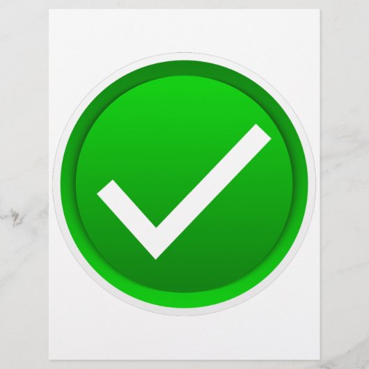 Groen Vinkje Symbool Flyer (Voorkant)