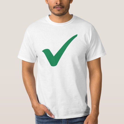 Groen vinkje t-shirt (Voorkant)