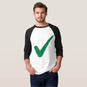 Groen vinkje t-shirt (Voorkant volledig)