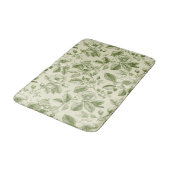 Groen Vintage Botanisch Toile Patroon Badmat (Gekanteld)