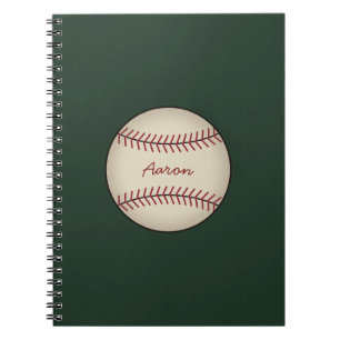 Groen Vintage Honkbal Notitieboek Cadeau