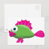 GROEN VIS BRIEFKAART (Voorkant / Achterkant)